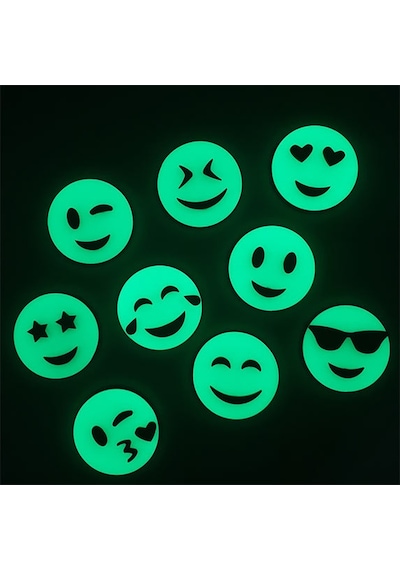 Emoji , Fosforlu Emojiler ( Karanlıkta Parlar ) 6,5 Cm