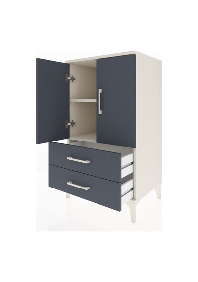 Hyperion Komodin 2 Raflı 2 Çekmeceli 2 Kapaklı 60x44x106 Aytaşı-antrasit Aytası