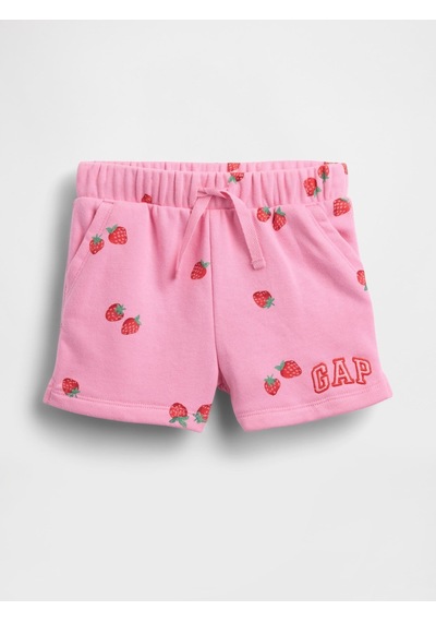 Gap Kız Bebek Logo Pull-on Fransız Havlu Kumaş Şort Koyu Pembe-2754