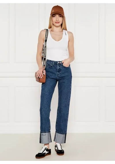 Karl Lagerfeld Mavi Kadın Denim Pantolon A3w10017