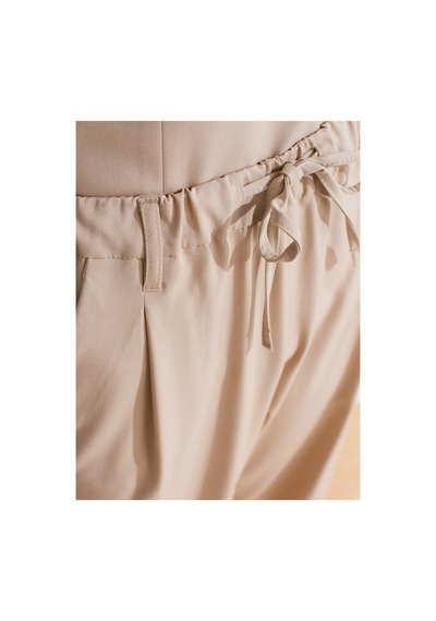 Dilvin 72133 Büzgülü Belli Pantolon-bej Renkli