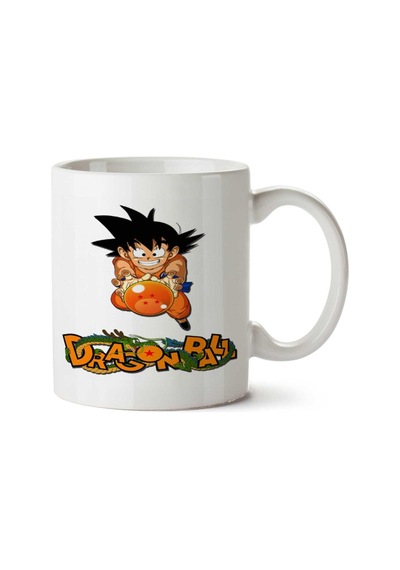 Goku Pequeno İki Tarafı Baskılı Kupa Bardak Çok Renkli
