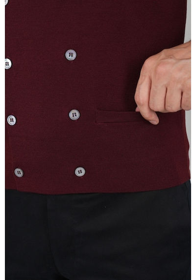 Bisse Bordo Kruvaze Yün Erkek Yelek Tryl24k24202 D25 Bordo Bisse Bordo Kruvaze Yün Erkek Yelek Tryl24k24202 D25 Bordo
