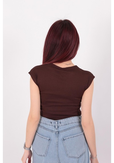 Busem S0015601 Kadın Bluz Acı Kahve