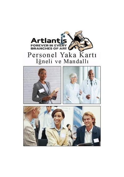 Artlantis Personel Şeffaf Yaka Kartı İğneli Ve Mandallı 25 Adet Pvc Yaka Kartlığı Kimlik Korumalı Büro Ofis Ok