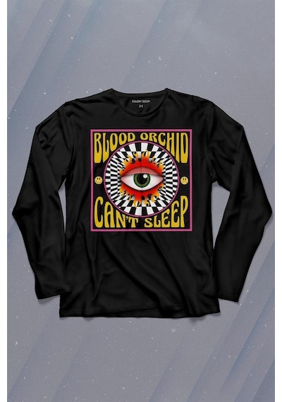 Can't Sleep Urban Street Sokak Wear Uzun Kollu Tişört Baskılı T-shirt 001
