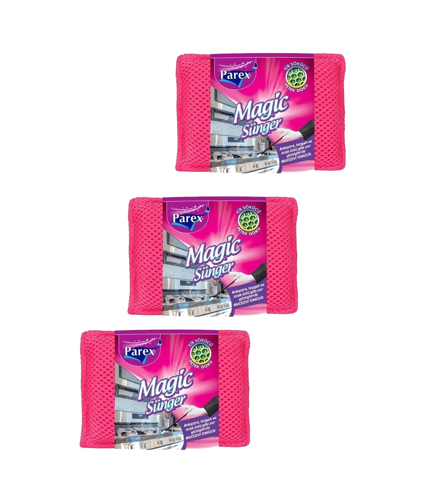 Magic Sünger 1 Adet Üçlü Paket