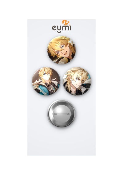 Genshin Impact Oyunu Varka Oyun 3'lü Metal Rozet Seti 58mm İğneli Buton Çanta Yaka Rozeti Çok Renkli