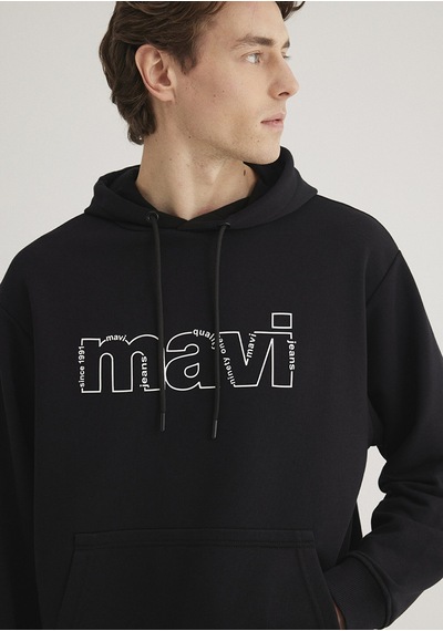 Mavi - Mavi Logo Baskılı Siyah Sweatshirt 0s10196-900 Siyah