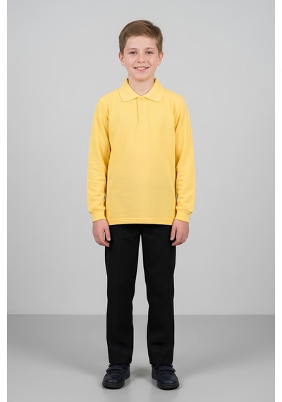 Modanino Erkek Çocuk %100 Pamuk Ve Okul Tarz T-shirt 6-16 Yaş 12798mrt Sarı