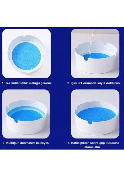 Kokusuz Kullan At Küllük - Suyla Şişen Jel Kristal Formüllü - Dumansız Hijyenik Küllük - 25 Adet Belirtilmemiş