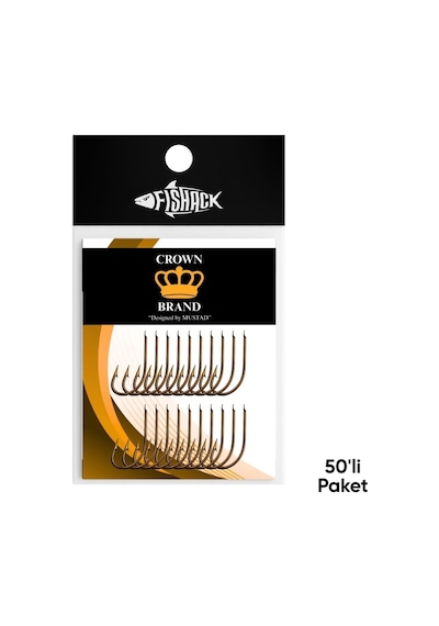 Olta İğnesi - Crown - 17104 - Bronz - No: 1 50'li Paket