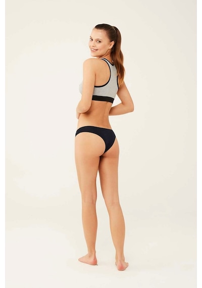 U.S. Polo Assn.Siyah - Beyaz - Ten - Fuşya - Lacivert  5 Li Brazilian Slip 67007 Siyah