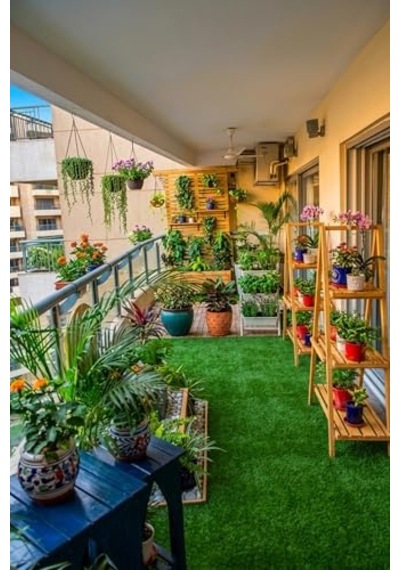 Grass Dekoratif Suni Çim Halı Balkon Bahçe Teras İç Dış Mekan Yeşil Yapay Çim Halı 7 Mm Yeşil 100 X 200 Diğer