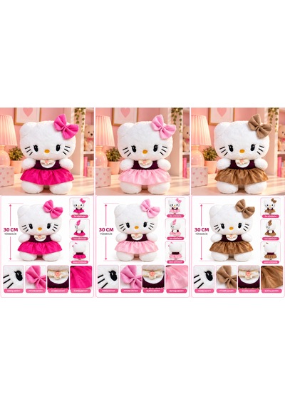 Hello Kitty 30 Cm Peluş Oyuncak Açık Pembe