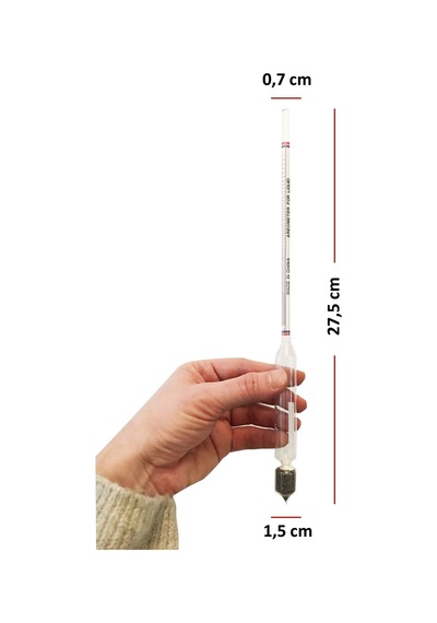 Aek-Tech 0-100 Alkol-Metre Hidrometre Ve Mezür Seti