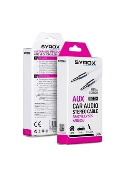 Syrox Syx-c86 Aux Audio Ses Kablosu