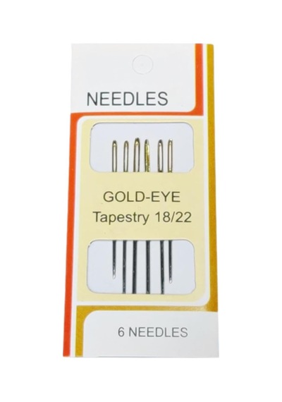 Needles Etamin Kaneviçe İğnesi Altın Gözlü Küt Uçlu