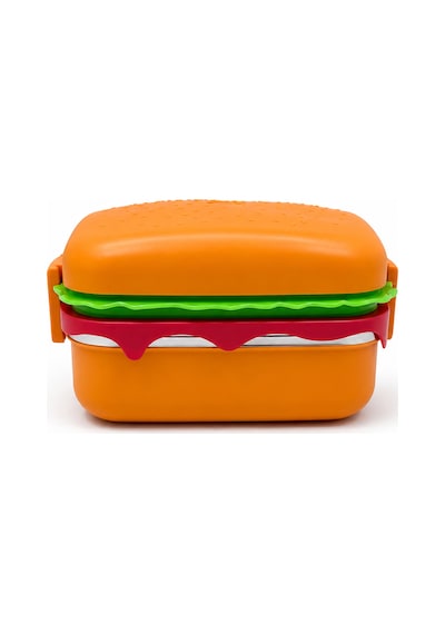 Dream Vest Üç Katlı Hamburger Çelik Beslenme Kutusu 1360ml Turuncu U