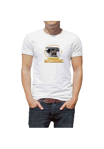 Pubg Playerunknown'S Battlegrounds Winner Baskılı Beyaz Erkek Ts