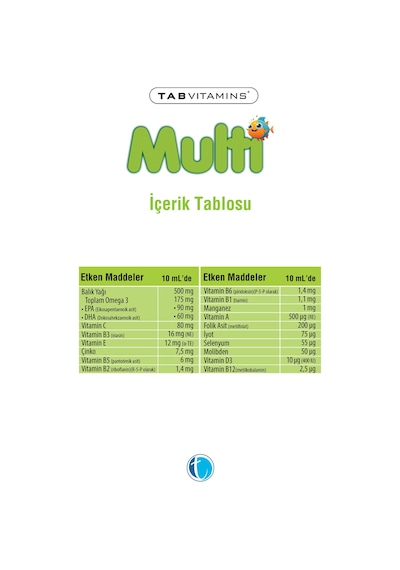 Tabvıtamıns Multı Mult. Multımın. Balık Yagı 200 Ml