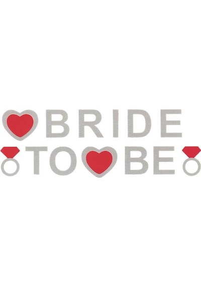 Bride To Be Banner. 3.50 Mt. Gümüş