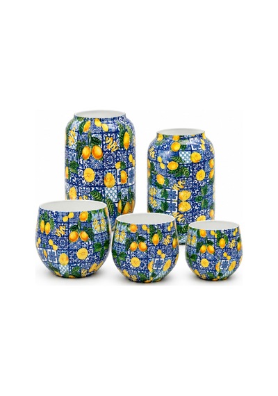 Amalfi 5'li Metal Saksı Seti