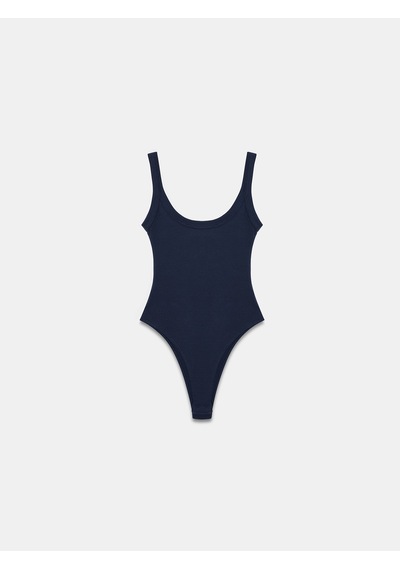 Dilvin 21053 Askılı Bodysuit-k.lacivert