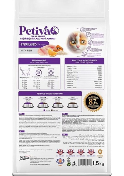 Kısırlaştırılmış Balık Etli Yetişkin Kedi Maması 3 Kg