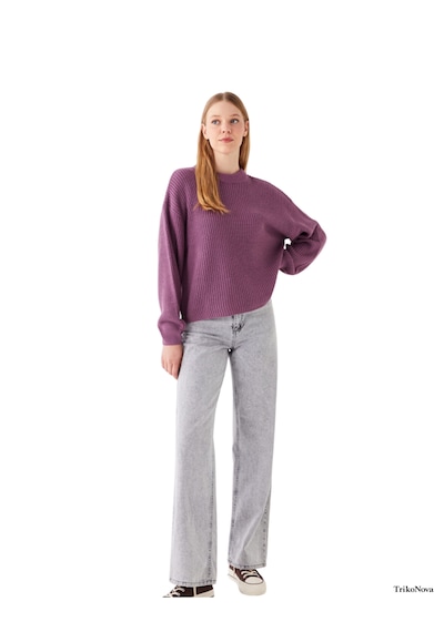 Trikonova Oversize Triko Kazak Lila