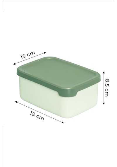 12 Li Dikdörtgen Saklama Kabı Seti 0,43ml-0,83ml-1.6l-2.6l Mikrodalga Ve Dondurucu Uyumlu Yeşil