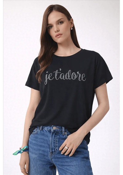 Fashion Friends Baskılı Kadın Bluz 26y0190k1 Siyah