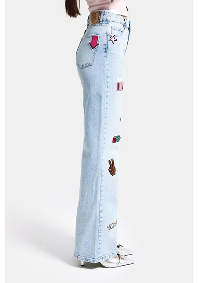 Itsbasic Kadın Ice 4s6-27 Straight Fit Logo Ve Nakışlı Özel Tasarım Denim Jean Buz Mavi Itsbasic Kadın Ice 4s6-27 Straight Fit Logo Ve Nakışlı Özel Tasarım Denim Jean Buz Mavi