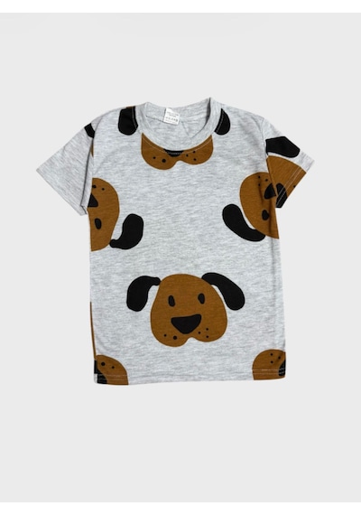 Aliş Kids Erkek Çocuk Pamuklu Gri Sevimli Köpek Desenli Kısa Kollu Şortlu Yazlık Pijama Takımı Aliş Kids Erkek Çocuk Pamuklu Gri Sevimli Köpek Desenli Kısa Kollu Şortlu Yazlık Pijama Takımı