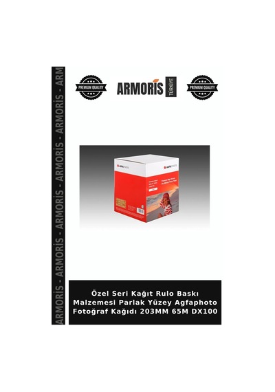 Özel Seri Kağıt Rulo Baskı Malzemesi Parlak Yüzey Agfaphoto Fotoğraf Kağıdı 203mm 65m Dx100