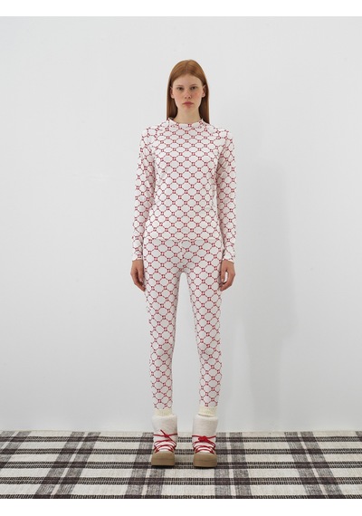 Xint Ekru Esnek Dokulu Slim Fit Tayt 470521