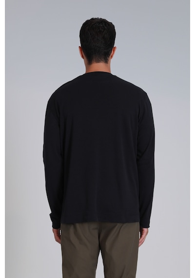 Lufian Erkek Patrıce Uzun Kol T-shirt 112020041 Siyah Siyah