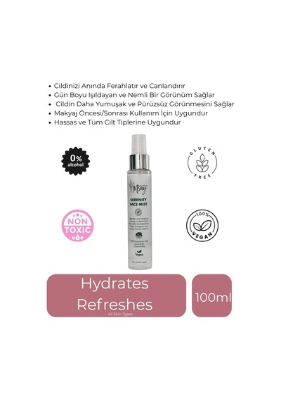 Lexroo Serenity Face Mist, Nemlendirici, Aydınlatıcı, Ferahlatıcı, Nemlendirici Yüz Misti