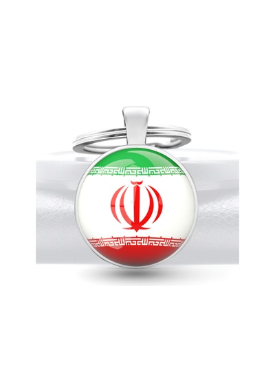 Tamgacrafts İran Iran Bayrağı Metal Anahtarlık Ülke Temalı Hediyelik Çok Renkli