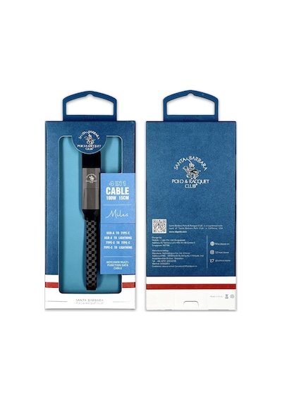 Sbprc Miles 15cm 100w 4in1 Pd Data Şarj Kablosu - Gri