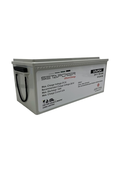 Setapower 24v 100ah Lifepo4 Abs Kasa Lityum Akü Solar/marine