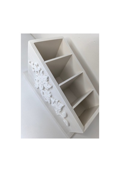 Kumandalık Düzenleyici 25cm 13cm 13cm Orta Sehpa Dekoru Ev Dekorasyon Ürünleri Bej - 909307127