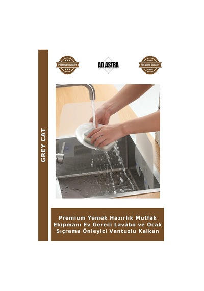Premium Yemek Hazırlık Mutfak Ekipmanı Ev Gereci Lavabo Ve Ocak Sıçrama Önleyici Vantuzlu Kalkan Çok Renkli