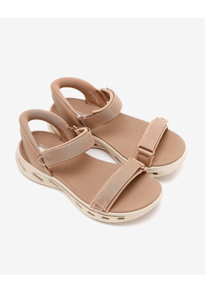 Skechers Go Walk Glıde-step 2.0 Sandal Kadın Bej Sandalet 141267 Tpe