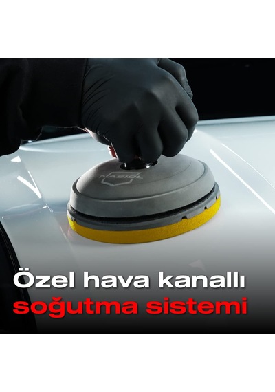 Özel Hava Kanallı Polisaj Pedi Sarı-150 Mm-yumuşak Polisaj Pasta Cila Süngeri, Detailing, Oto U