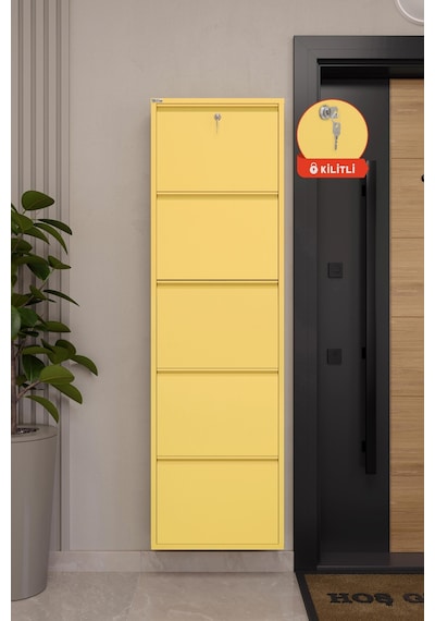 Ceha Kilitli 5'li Metal Ayakkabılık - Açık Sarı/butter K.AYK-5/M1812/KL Ceha Kilitli 5'li Metal Ayakkabılık - Açık Sarı/butter K.AYK-5/M1812/KL
