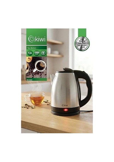 Kiwi Kk-3331 Su Isıtıcı Kettle 1500w & 1.8 L Paslanmaz Çelik &