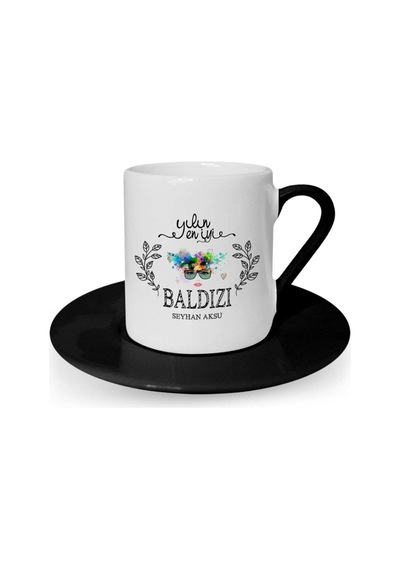 Kişiye Özel Yılın En İyi Baldızı Siyah Türk Kahvesi Fincanı