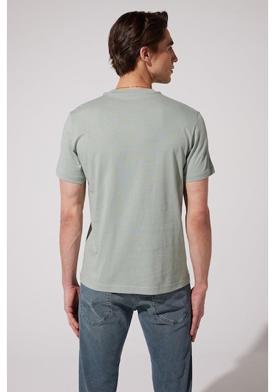 Lee Bisiklet Yaka T-shirt Yeşil Erkek Kısa Kol T-shirt 000000000101982739 Mint