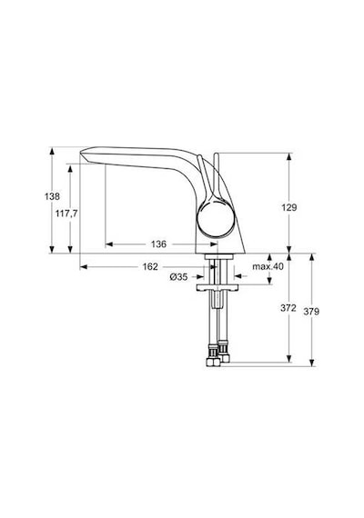 Ideal Standard Melange Lavabo Bataryası - A4287aa- Krom
